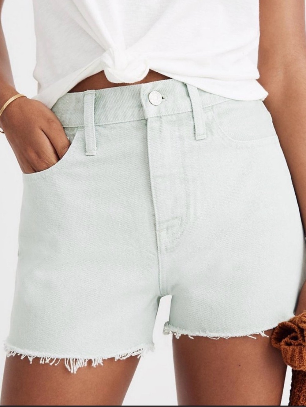 Madewell Light Mint Green Denim Jean Shorts